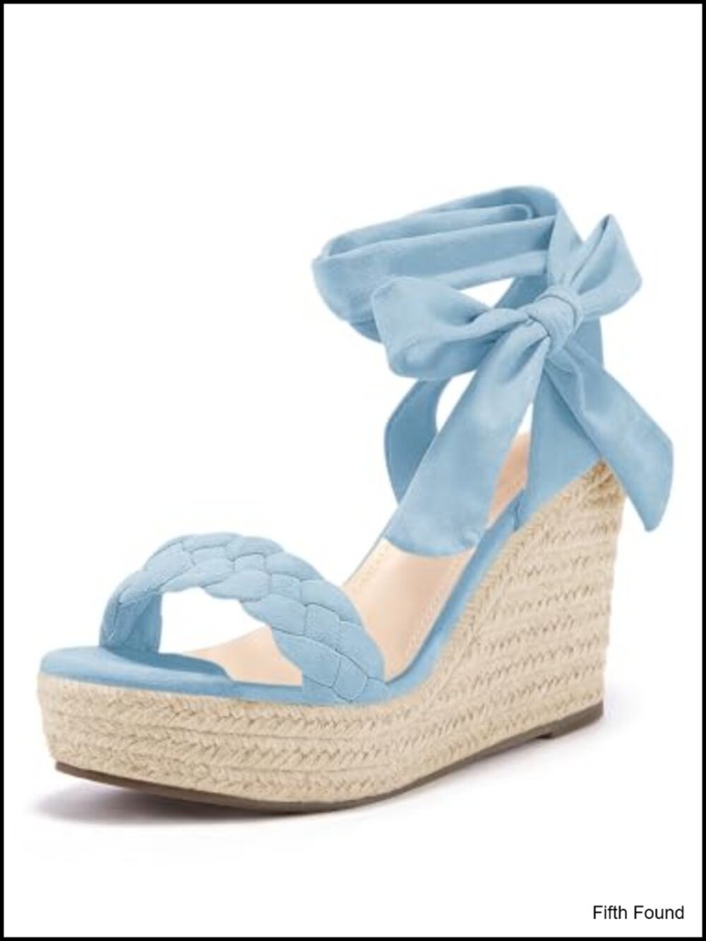 Braided Wedge Espadrille Sandals Lace Up Slingback Open Toe Summer Platform